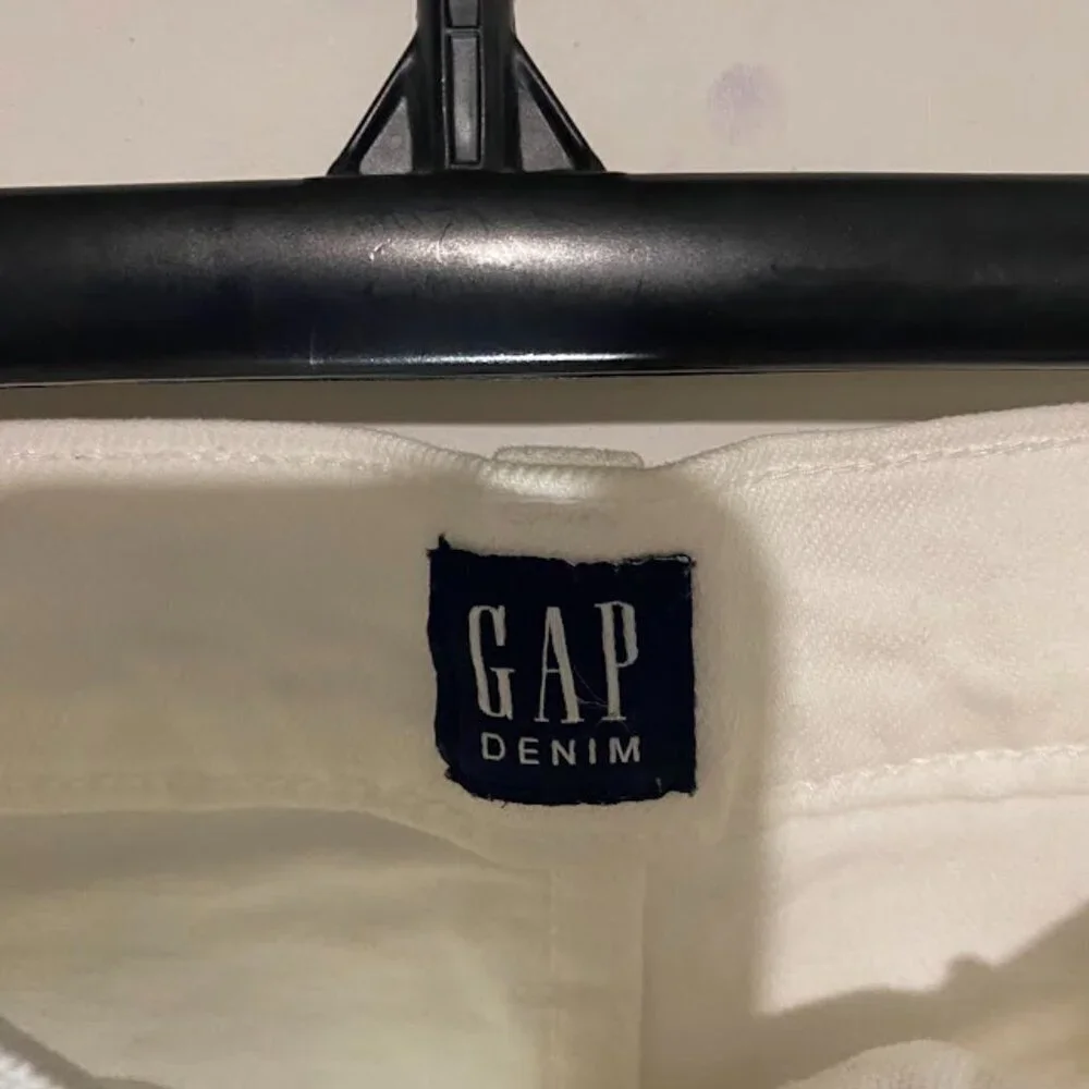 GAP Denim Girlfriend White Pants